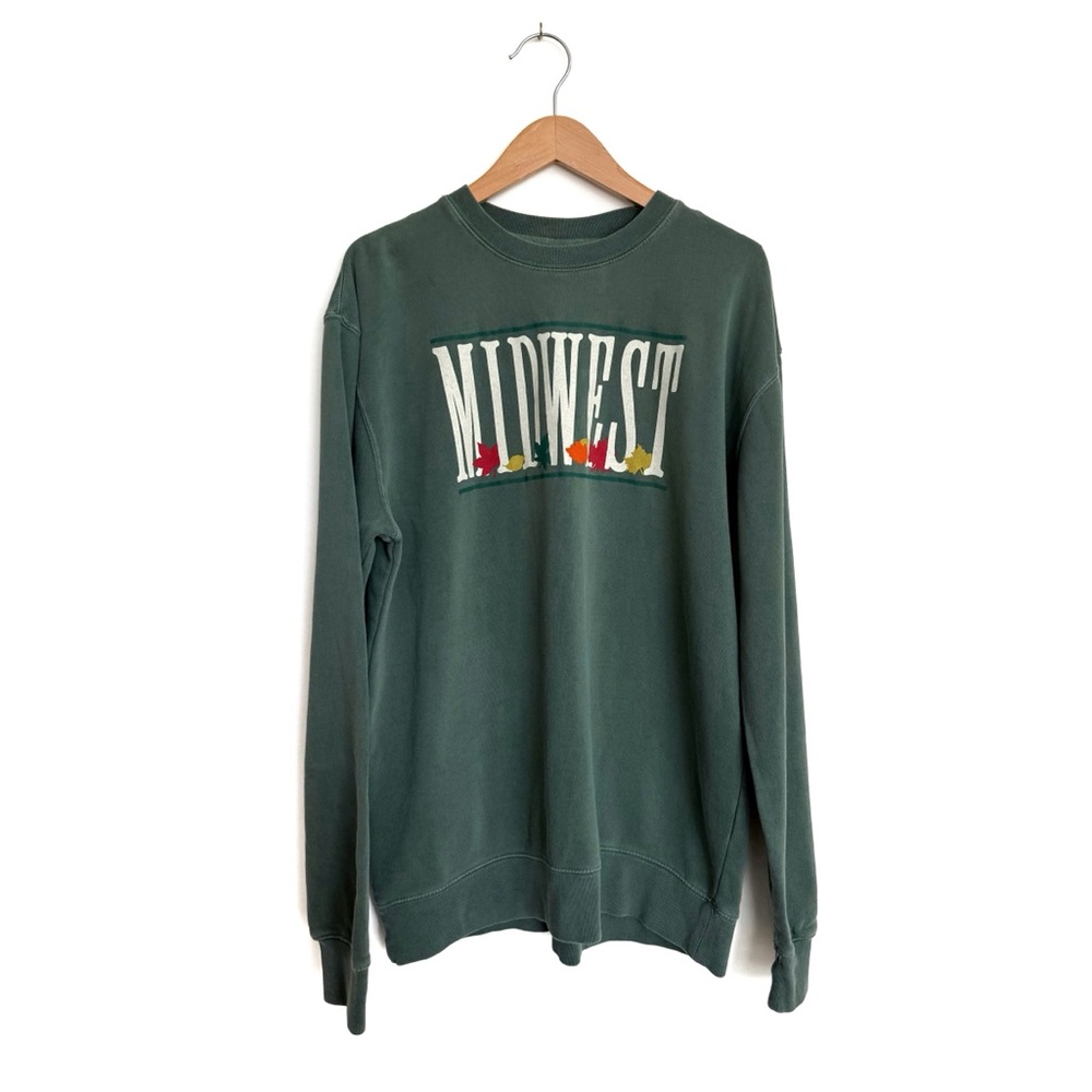 Jupmode | Green Midwest Oversized Sweatshirt Crewneck - Women's Large (NWOT)